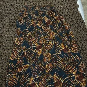 Printed midi skirt with pockets